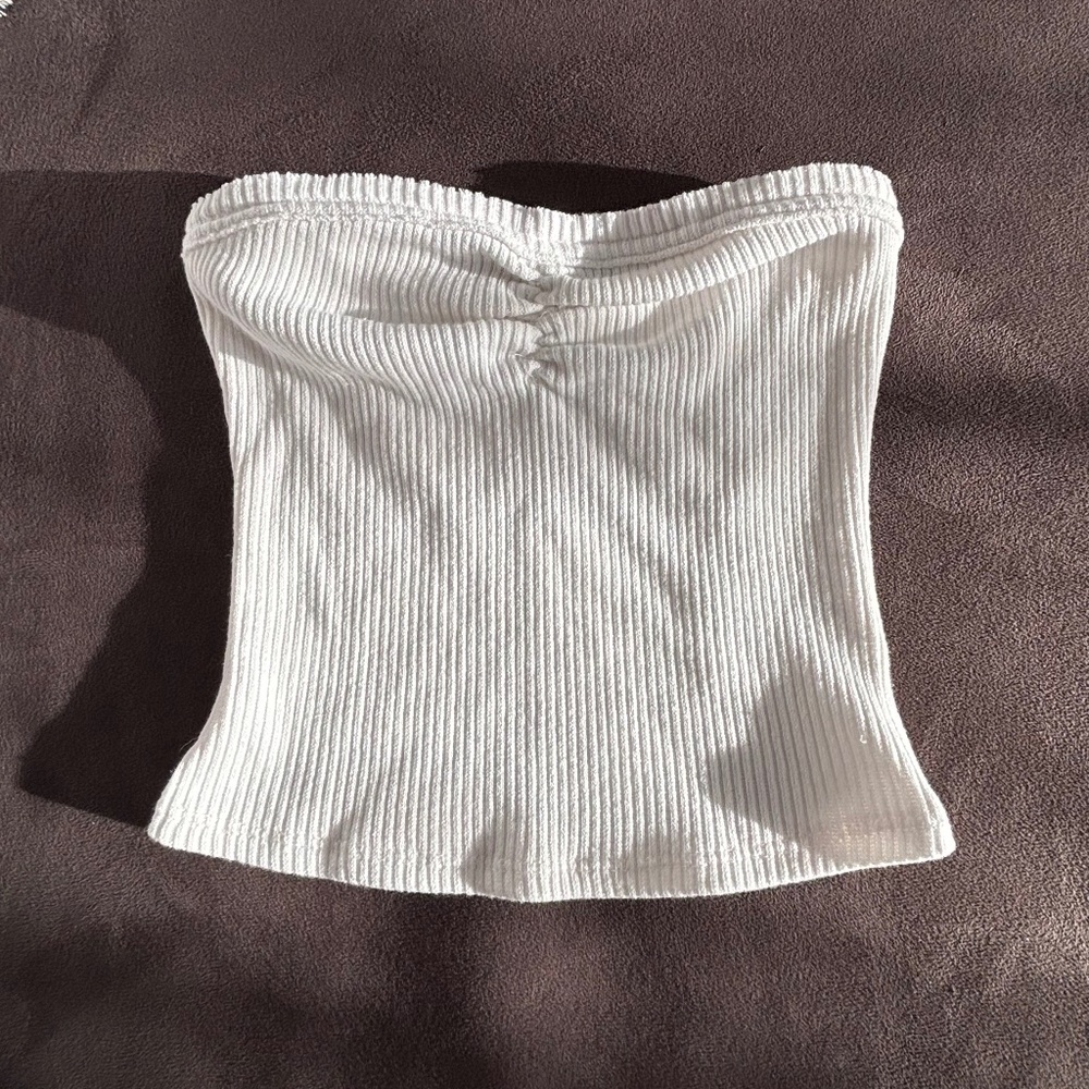 Urban Outfitters White Ribbed Tube Top Sz S